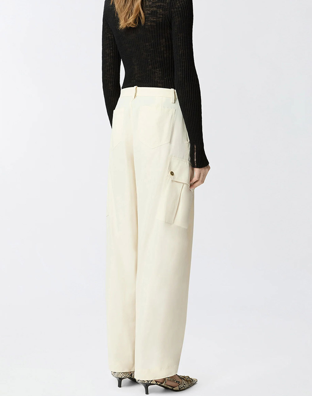 PINKO ROSALIN PANTALONE COTONE FLUID