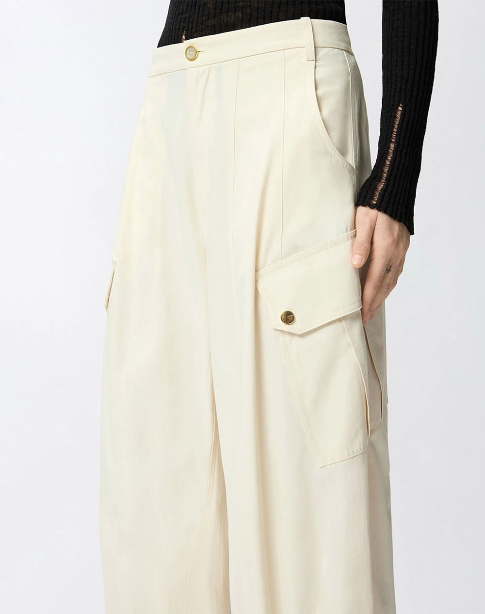 PINKO ROSALIN PANTALONE COTONE FLUID