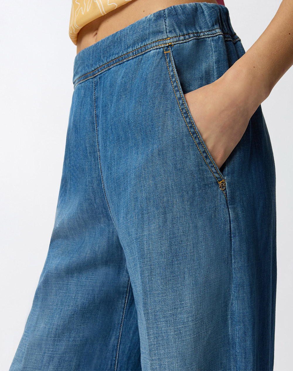 PINKO SPIAGGIA PANTALONE LIGHT DENIM