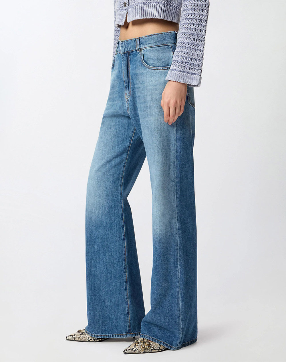 PINKO WANDA WIDE LEG MEDIUM WAVE DEN