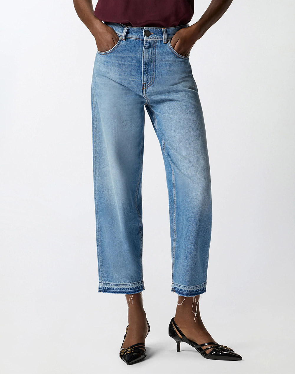 PINKO ESTELLE EGG DIRTY BLUE DENIM