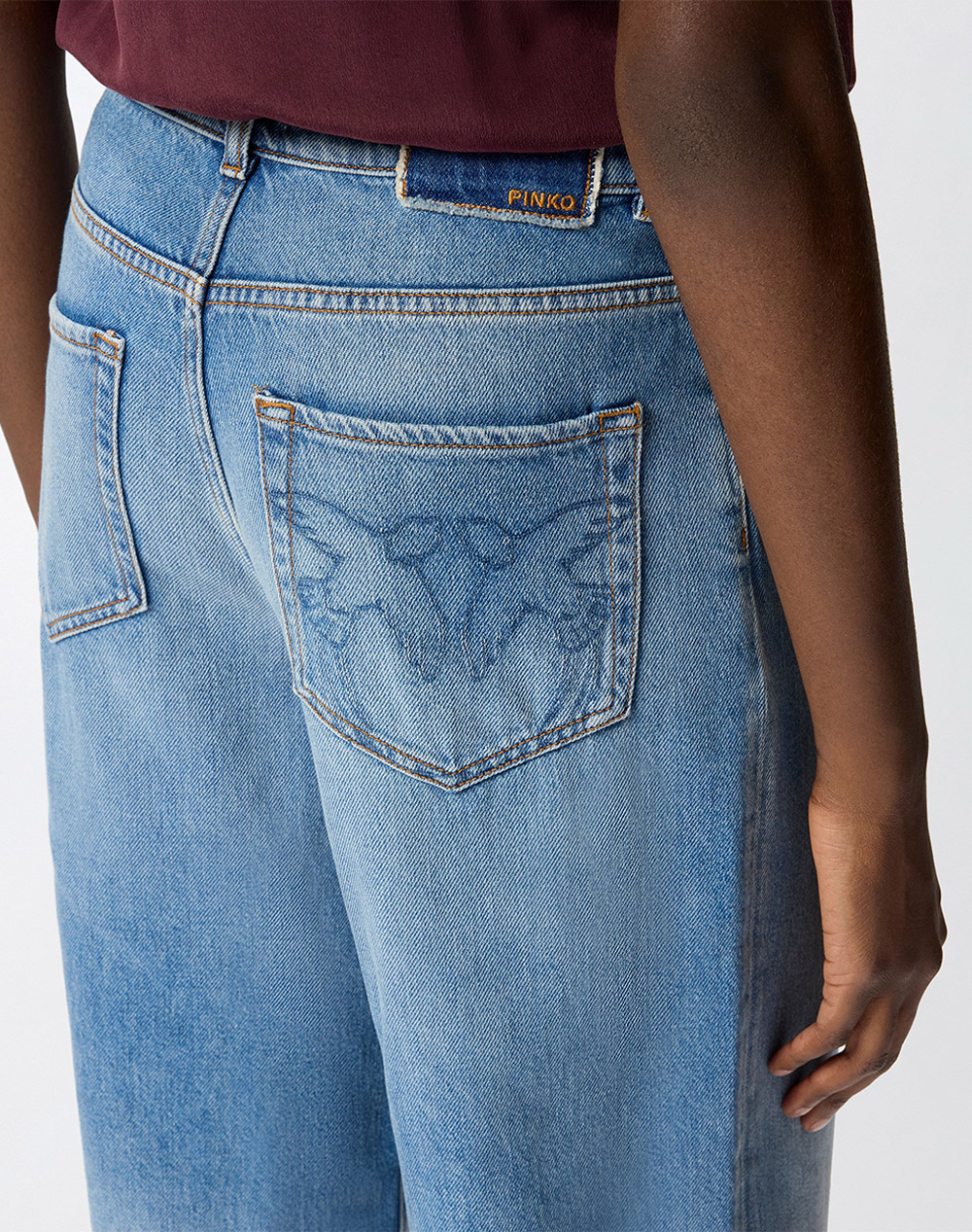 PINKO ESTELLE EGG DIRTY BLUE DENIM