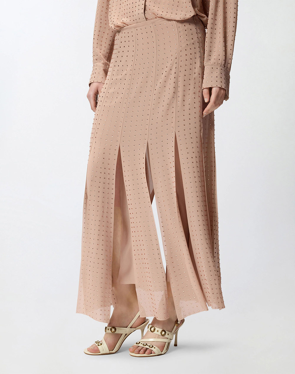 PINKO RUCOLA GONNA GEORGETTE FULL ST