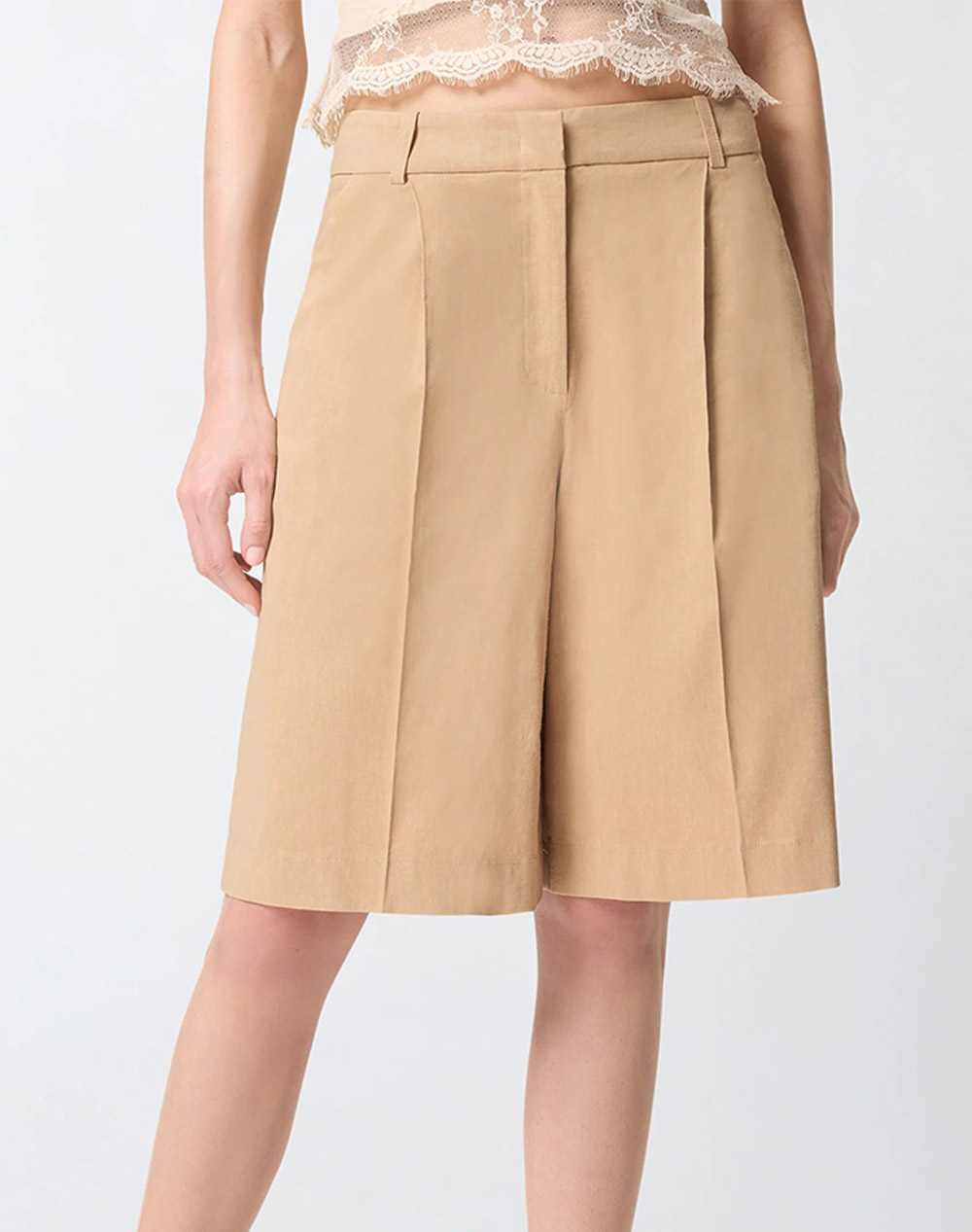 PINKO BRYANA BERMUDA LINO STRETCH