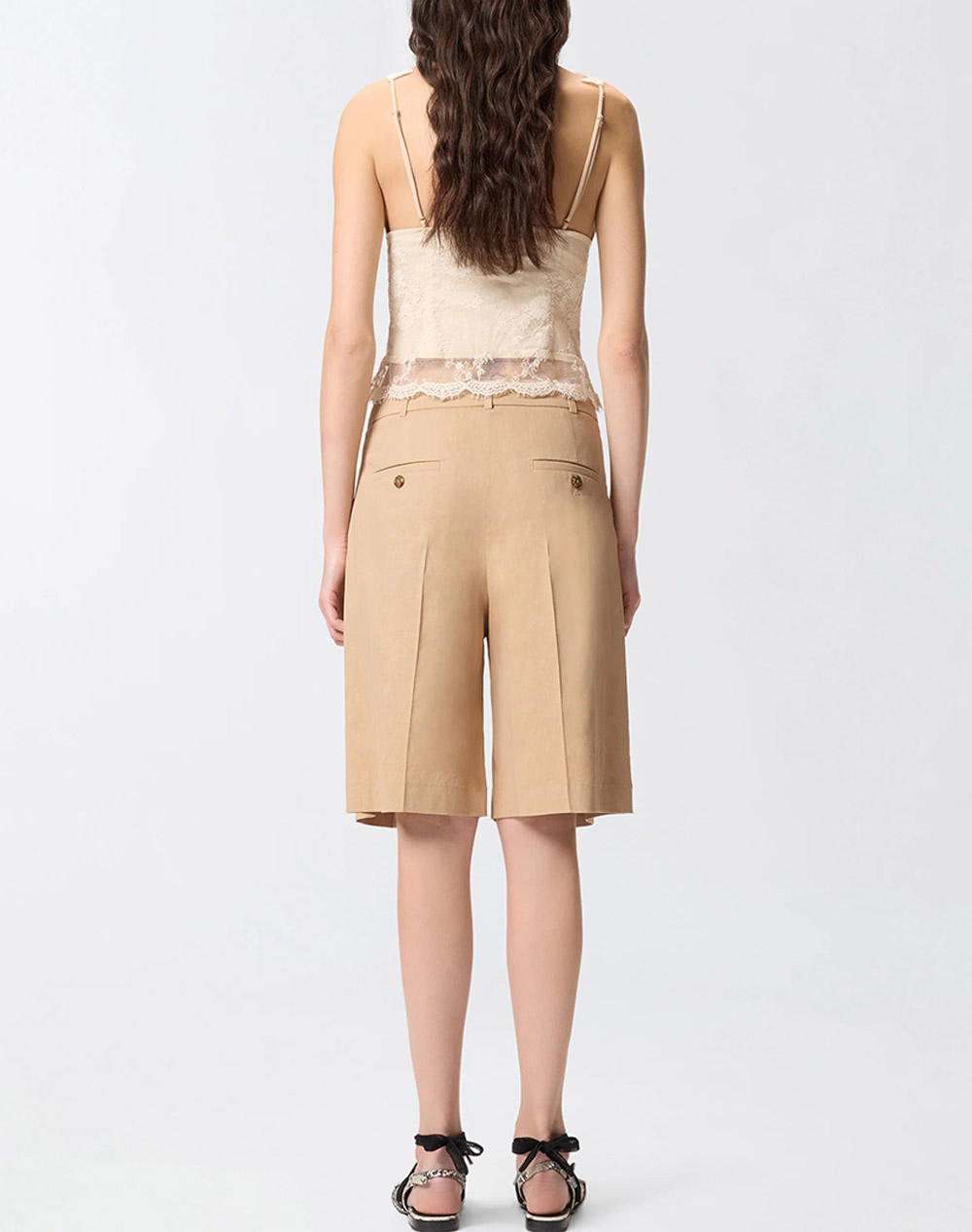 PINKO BRYANA BERMUDA LINO STRETCH