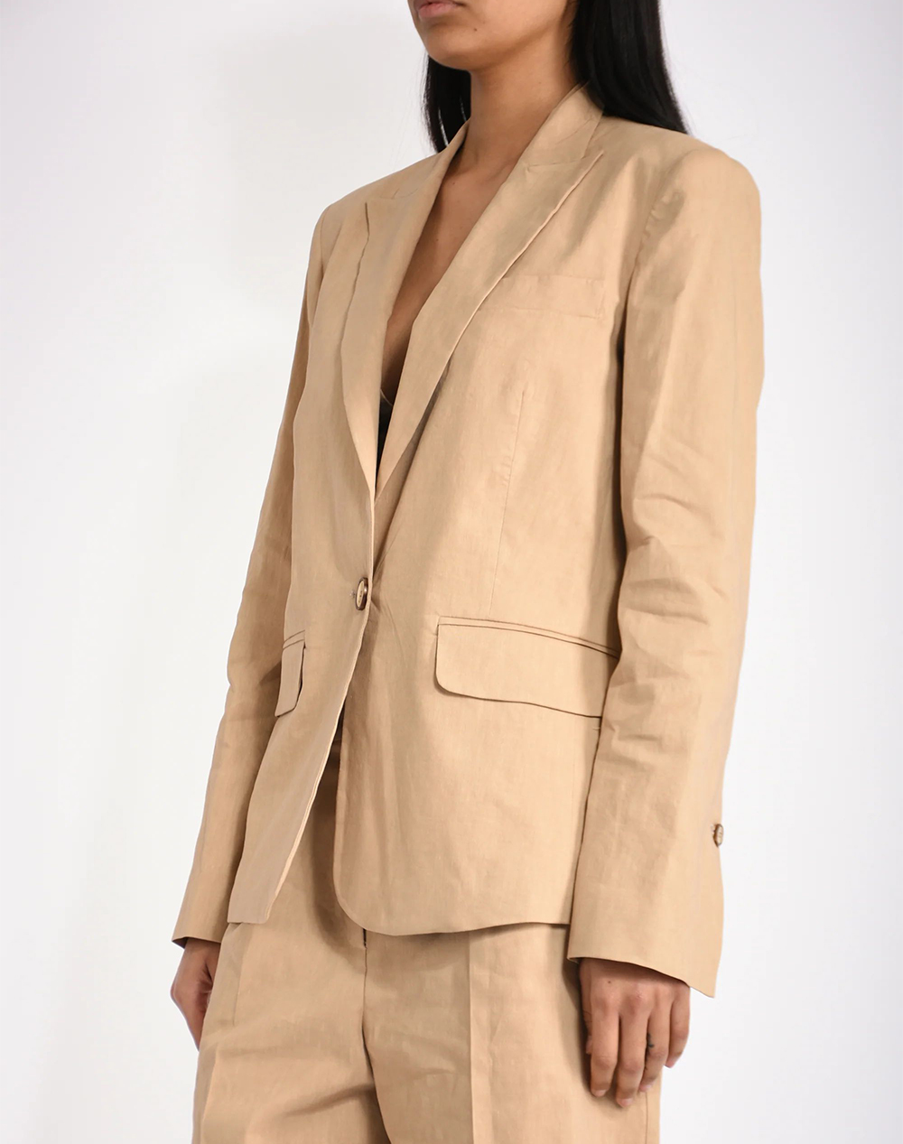 PINKO FREDA GIACCA LINO STRETCH