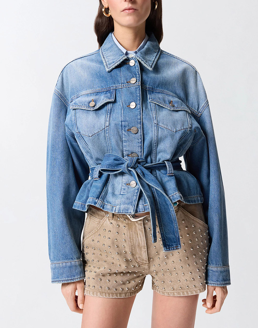 PINKO GIUNGLA GIUBBINO DIRTY BLUE DE