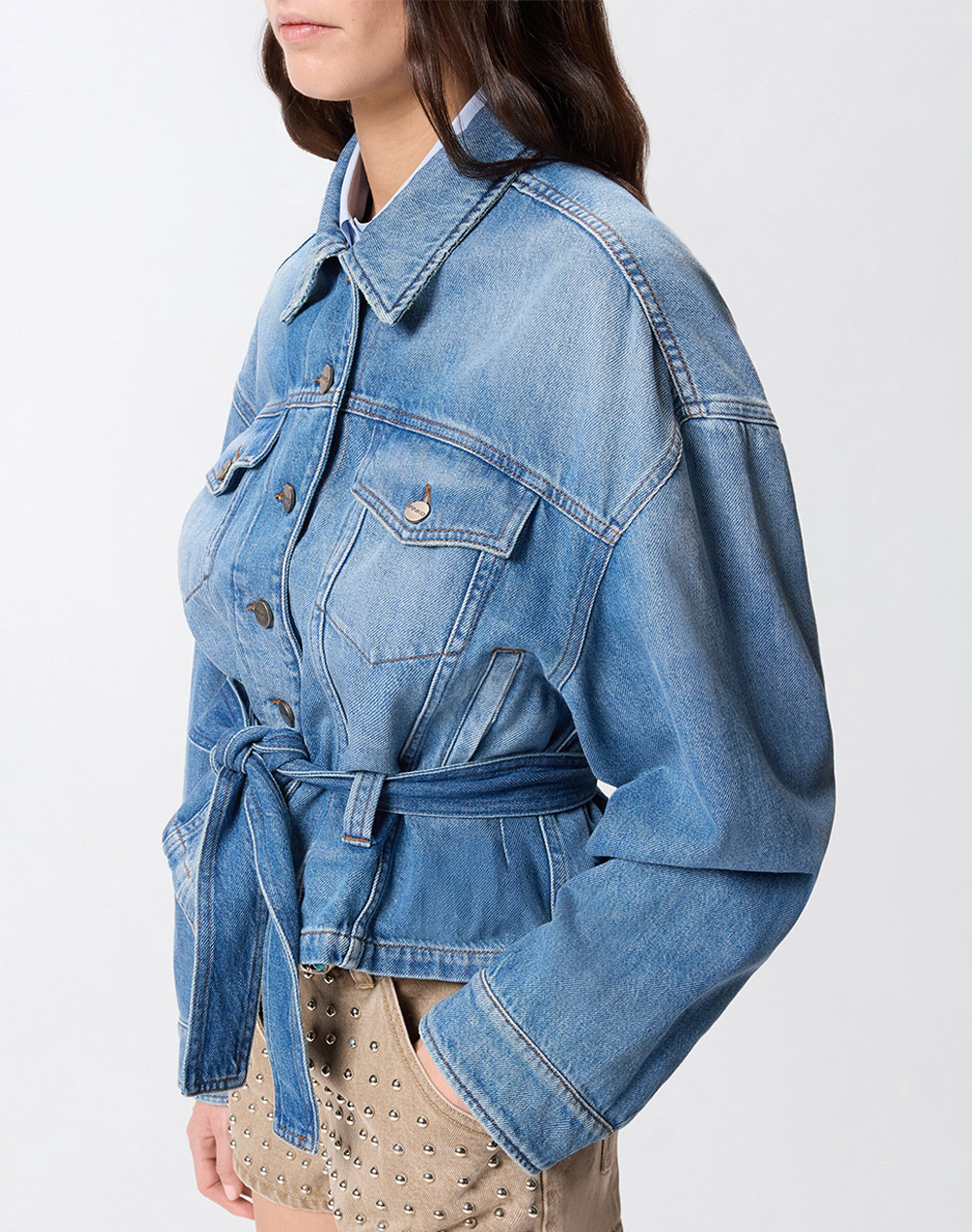 PINKO GIUNGLA GIUBBINO DIRTY BLUE DE