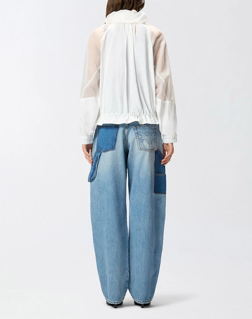 PINKO BETH BLOUSON RIPSTOP ORGANZATO