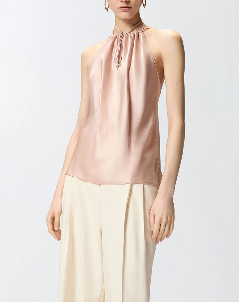 PINKO CAROTA TOP SATIN