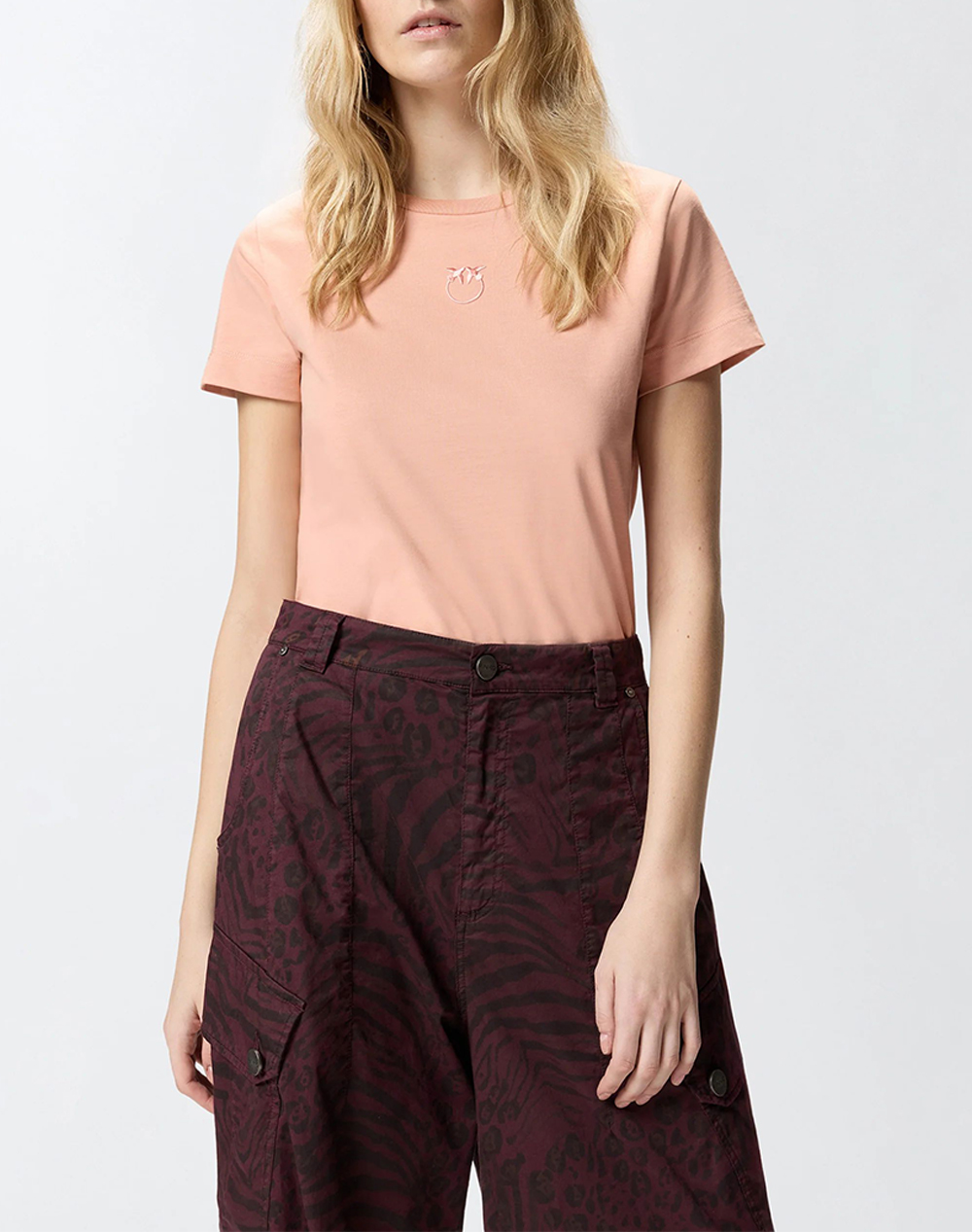 PINKO BUSSOLOTTO T-SHIRT JERSEY PATC