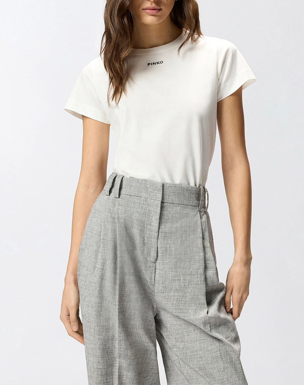 PINKO BASICO T-SHIRT JERSEY LOGO STA