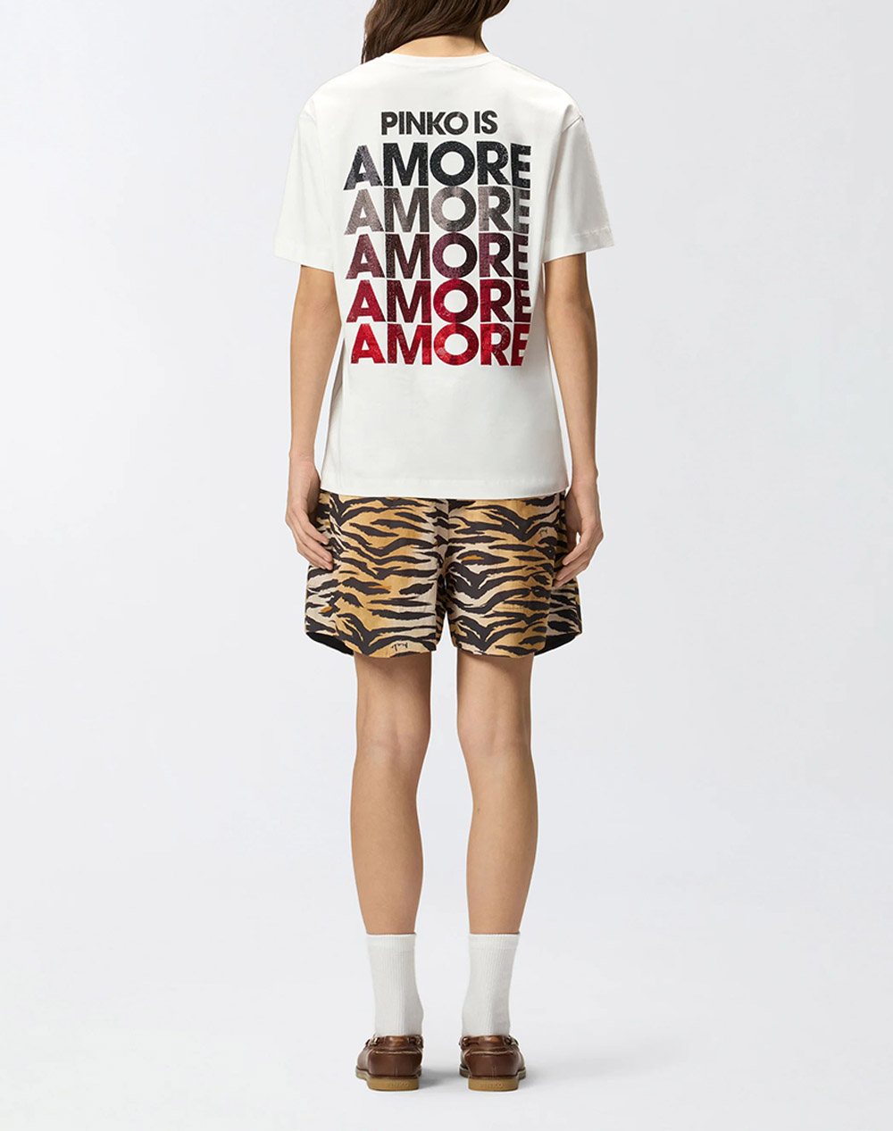 PINKO STREPITOSO T-SHIRT JERSEY LOGO