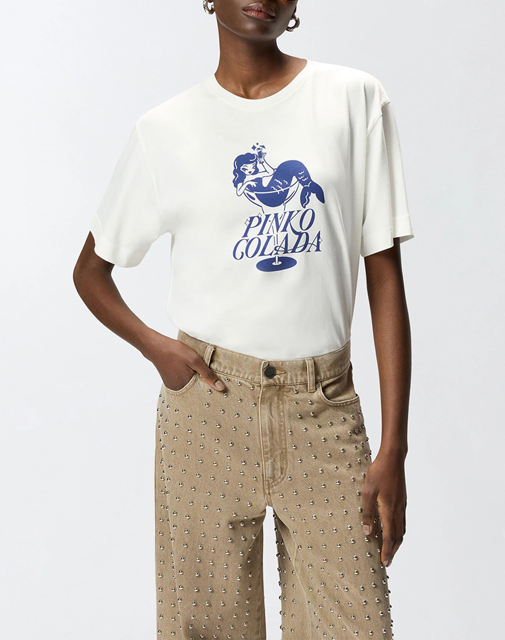 PINKO STREPITOSO T-SHIRT JERSEY ST C