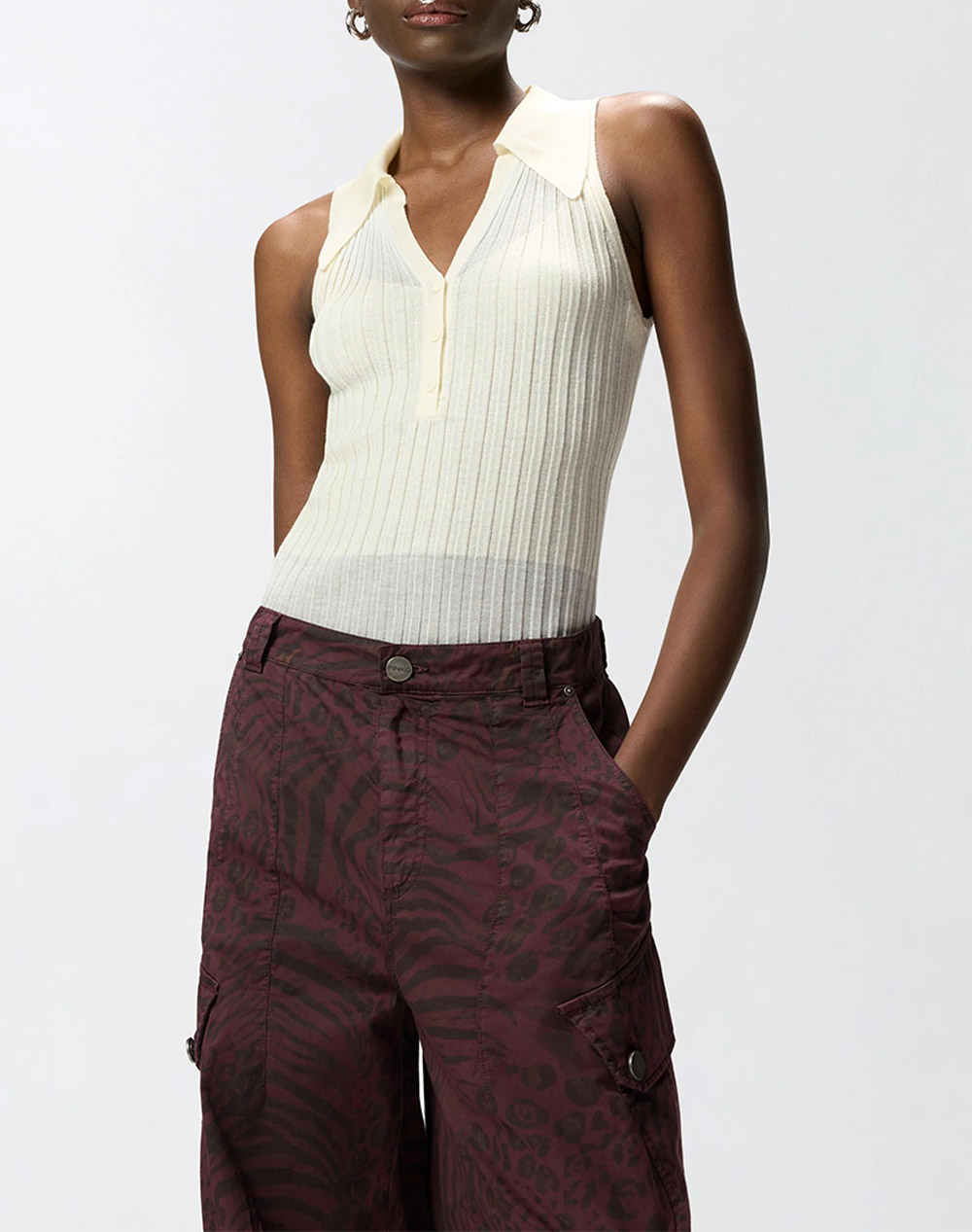 PINKO FOSCHIA CANOTTA BLEND WS SILK