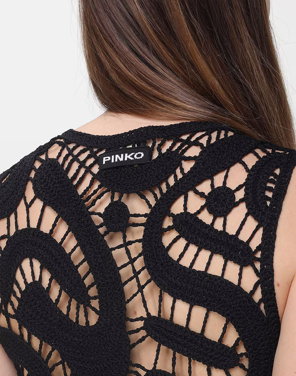 PINKO ERUZIONE TOP CROCHET GEOMETRIC