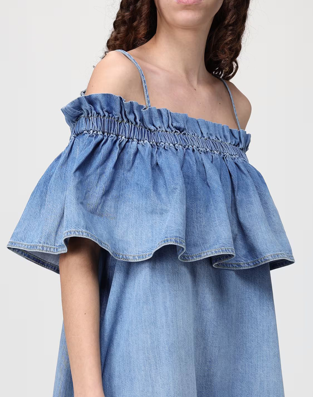PIN CENACOLO ABITO LIGHT DENIM FLU