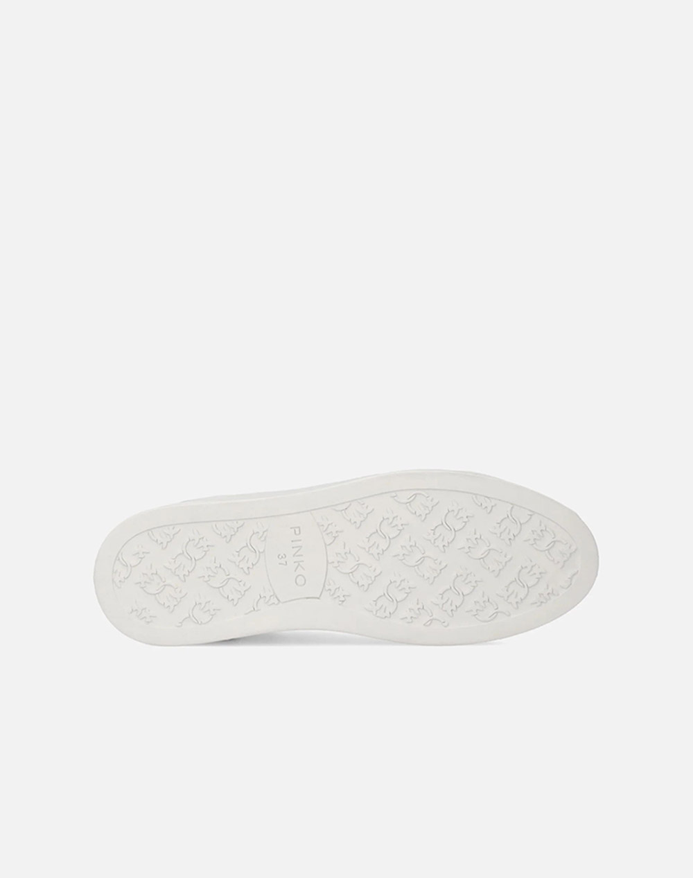 PINKO SHOES IRIS 01 - SNEAKER CALF LEATHER MILK/PLATINUM