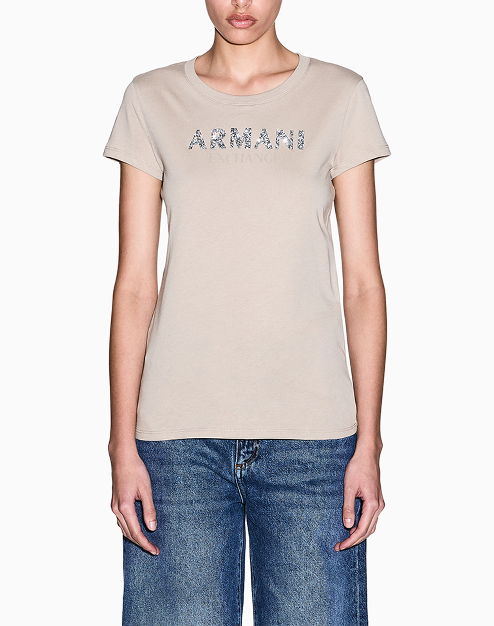 Armani exchange t-shirt female τ-shirt бежово