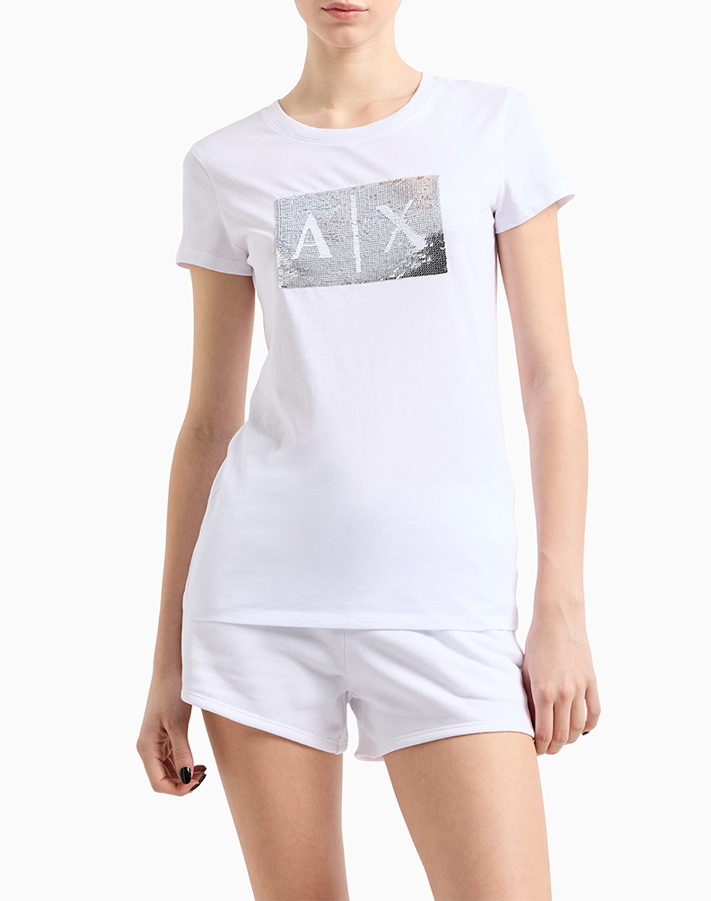 Armani exchange t-shirt female τ-shirt бяло