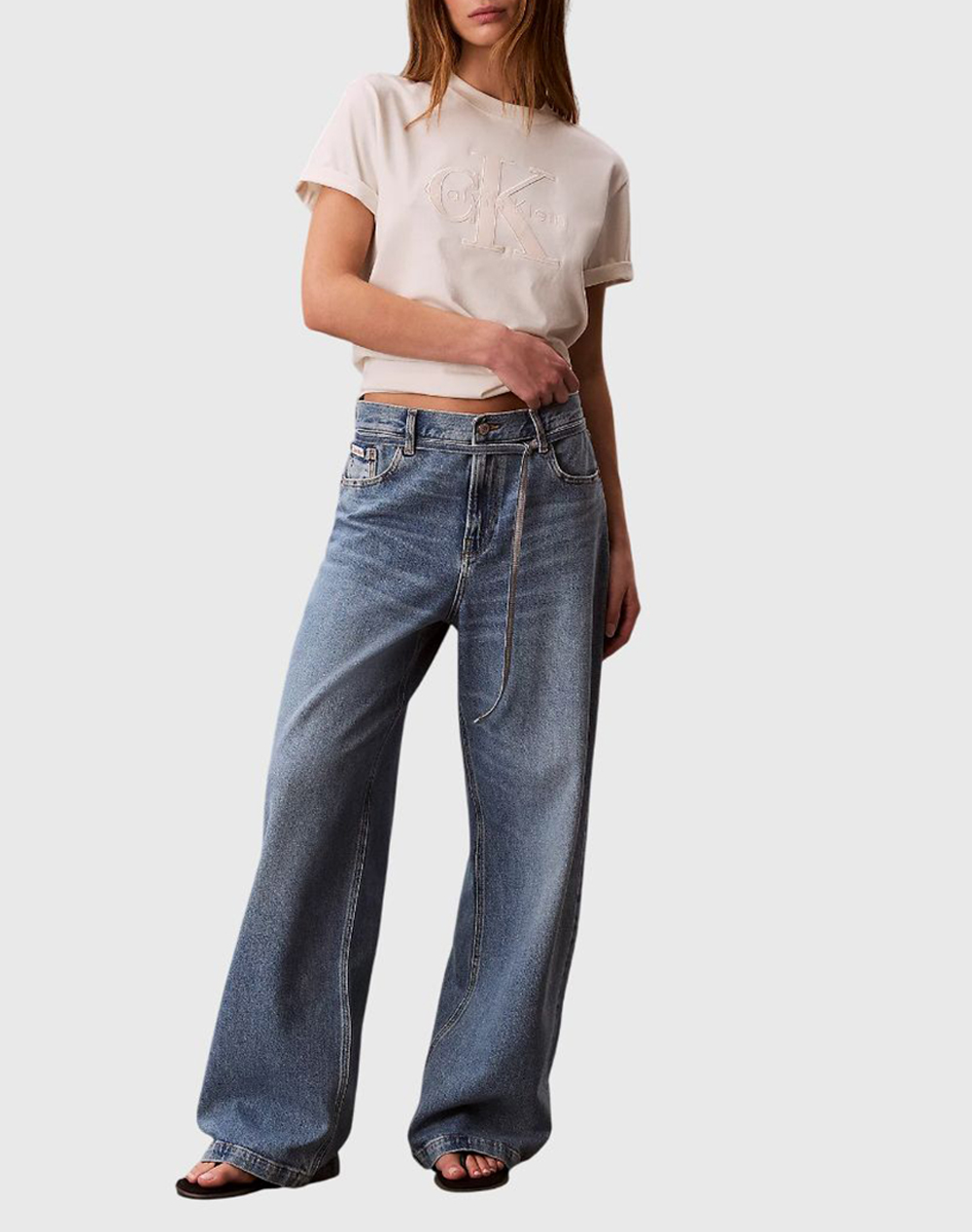 CALVIN KLEIN LOW RISE BAGGY OVERNIGHT BLUE