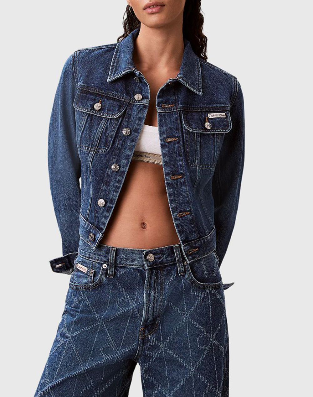 CALVIN KLEIN JEANS CROPPED 90S DENIM JACKET INDIGO