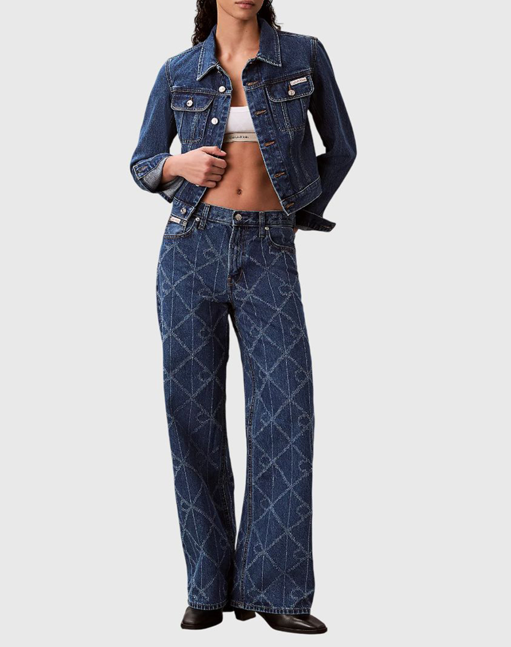 CALVIN KLEIN JEANS CROPPED 90S DENIM JACKET INDIGO