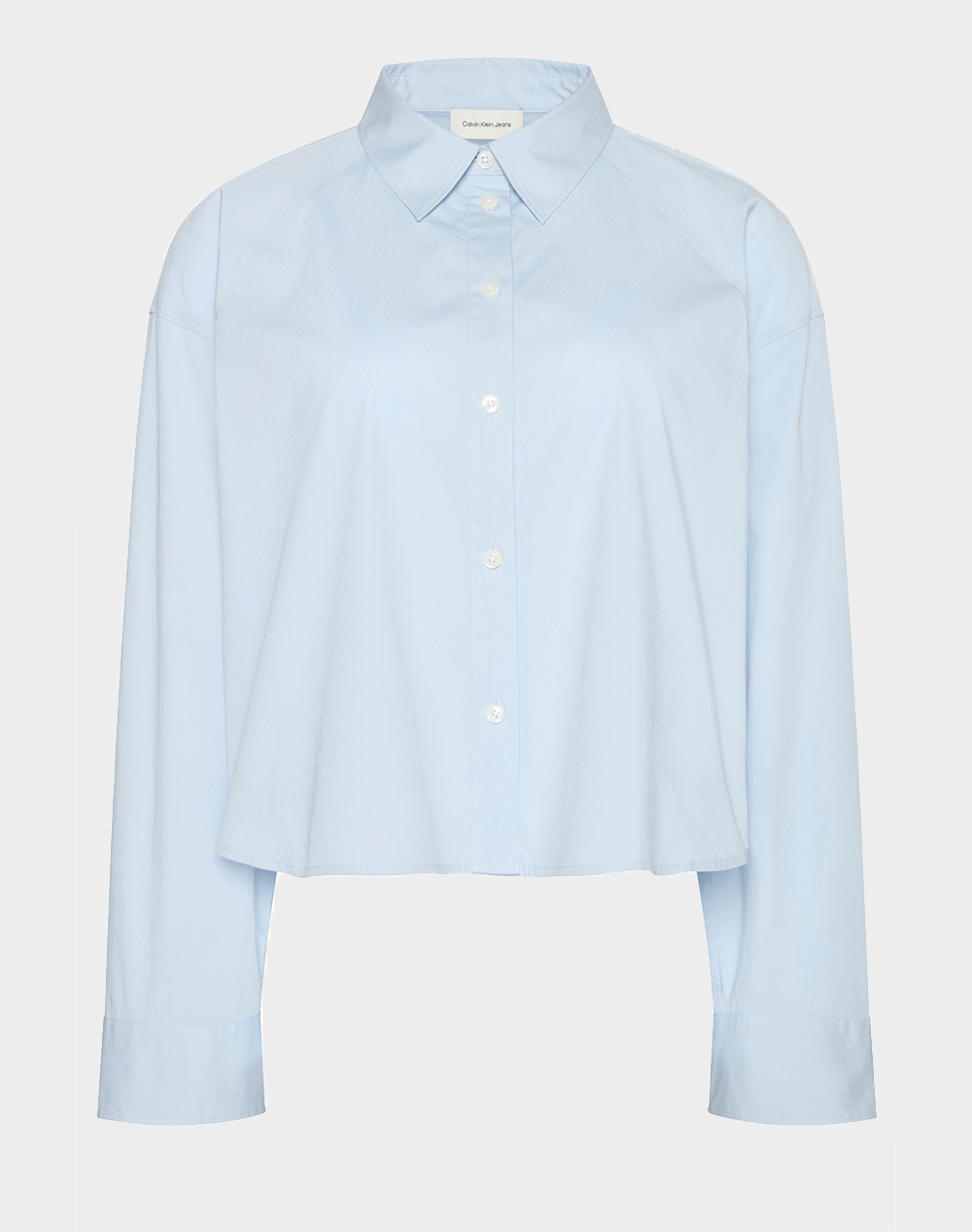 CALVIN KLEIN JEANS SOLID BOXY CROPPED SHIRT