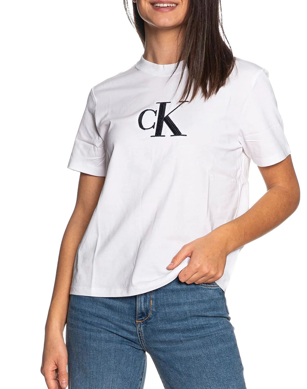 CALVIN KLEIN JEANS SS SEQUIN CK GRAPHIC TEE