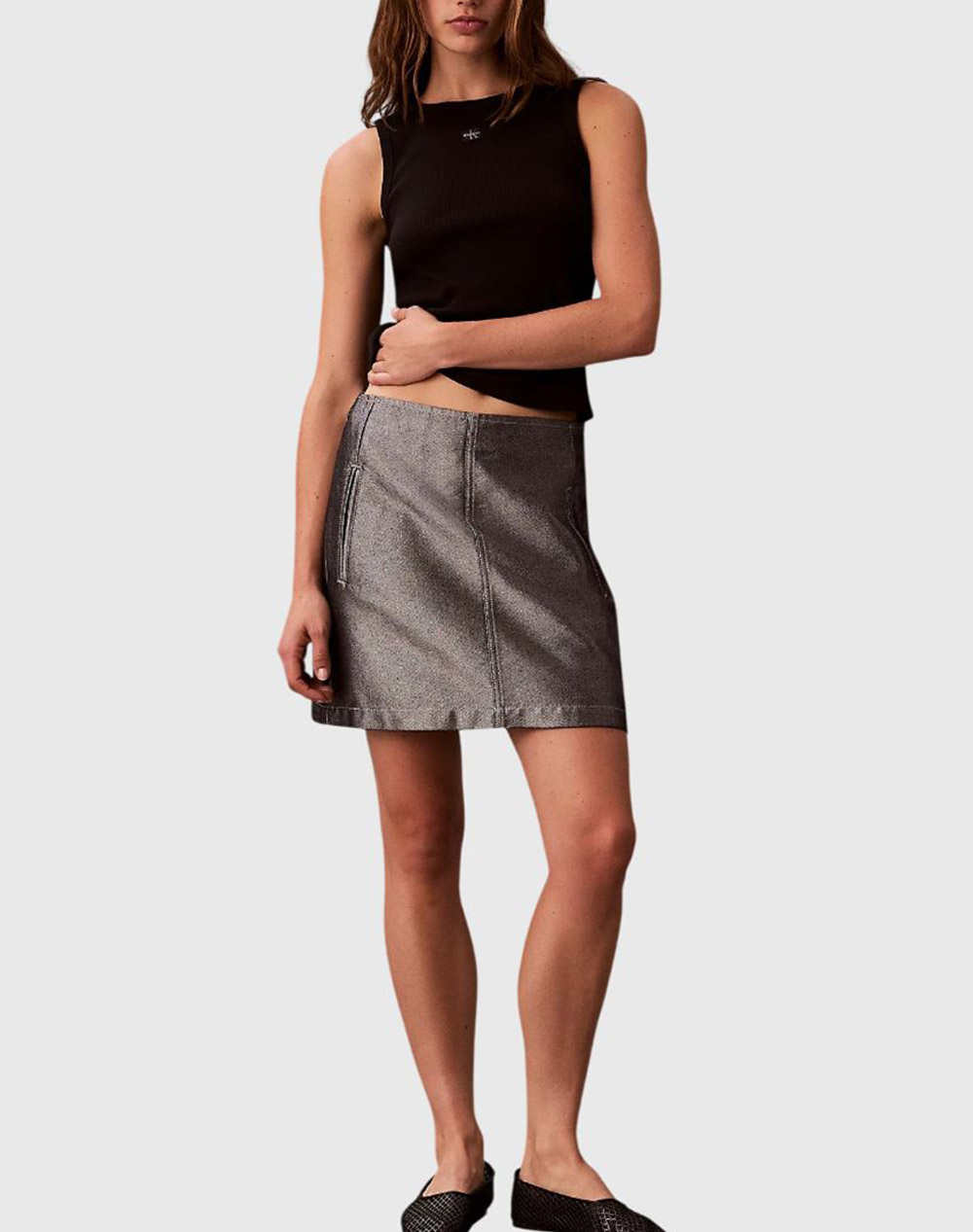 CALVIN KLEIN JEANS A - WVN LBL 2X2 CTTN