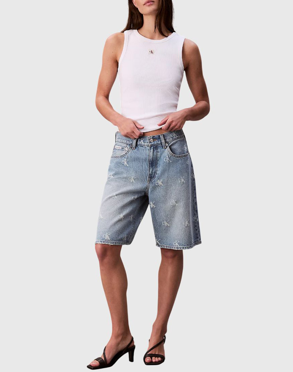 CALVIN KLEIN JEANS A - WVN LBL 2X2 CTTN