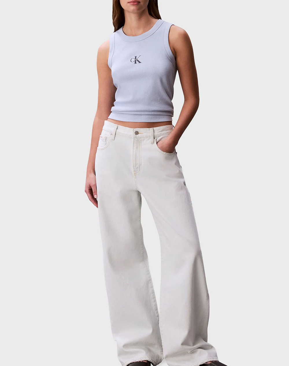 CALVIN KLEIN JEANS SL MONOGRAM RIB TANK