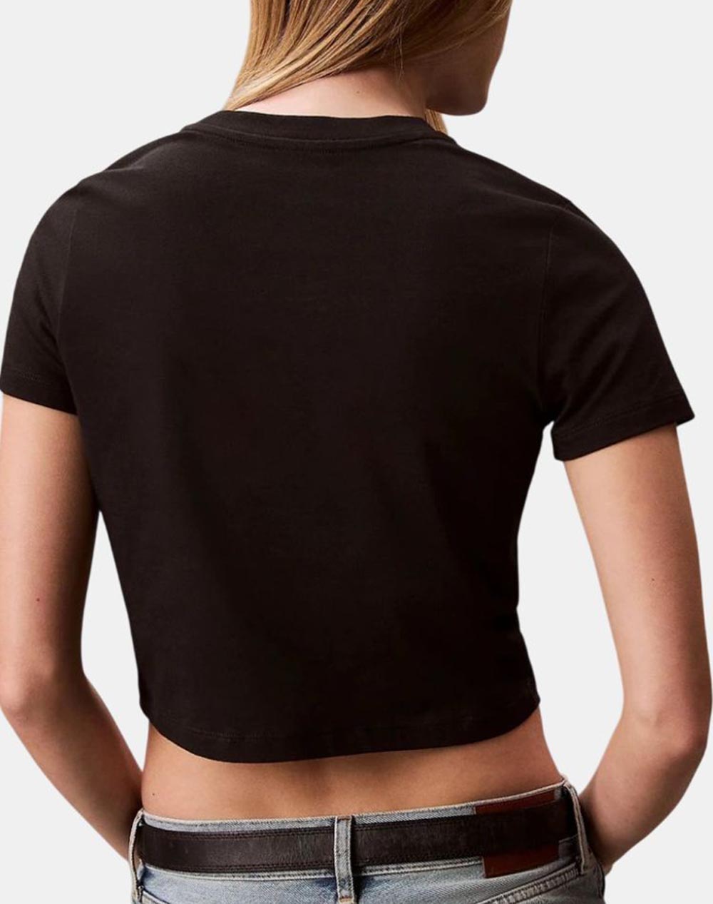 CALVIN KLEIN JEANS A - SS LOGO CROPPED TEE