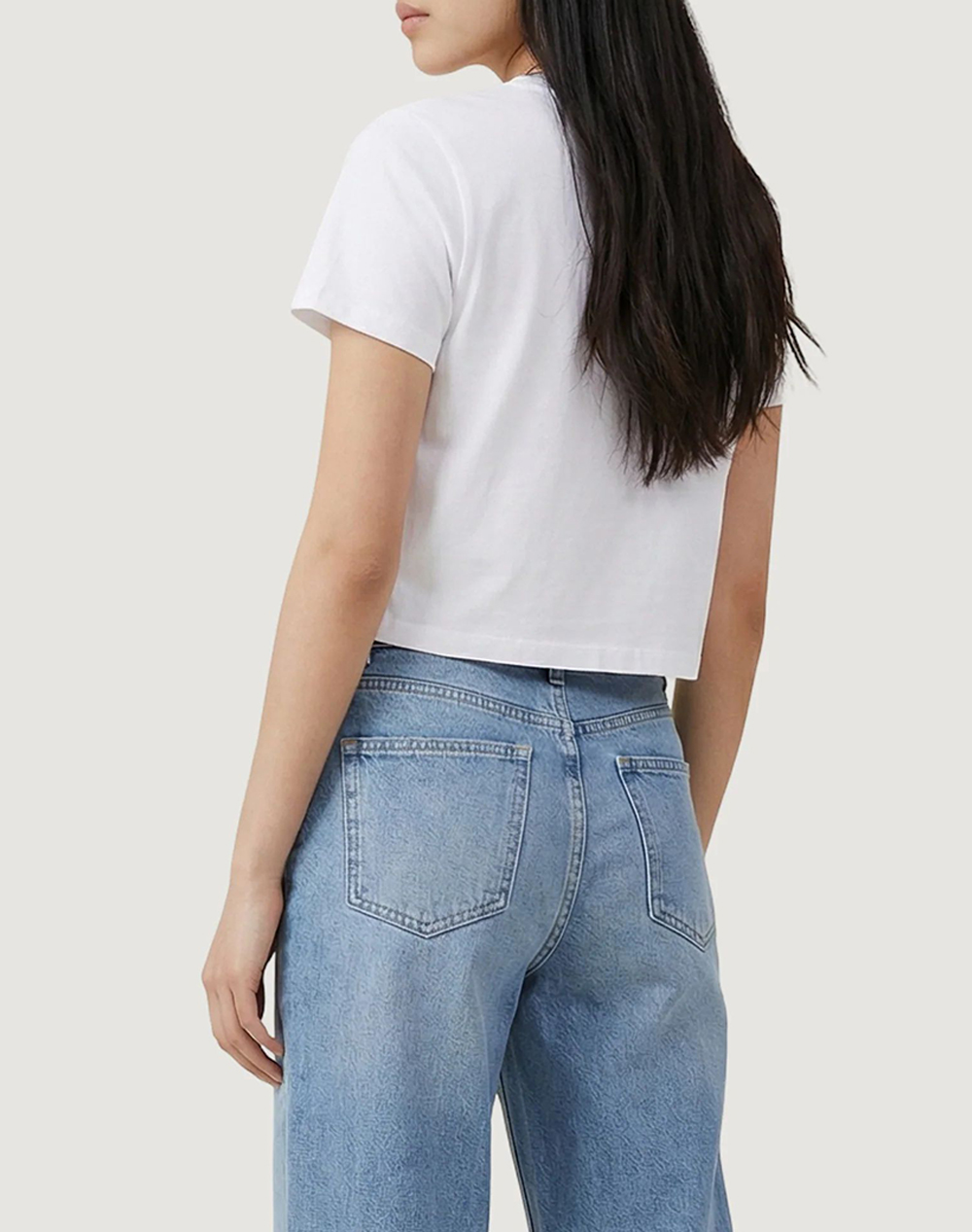 CALVIN KLEIN JEANS A - SS LOGO CROPPED TEE
