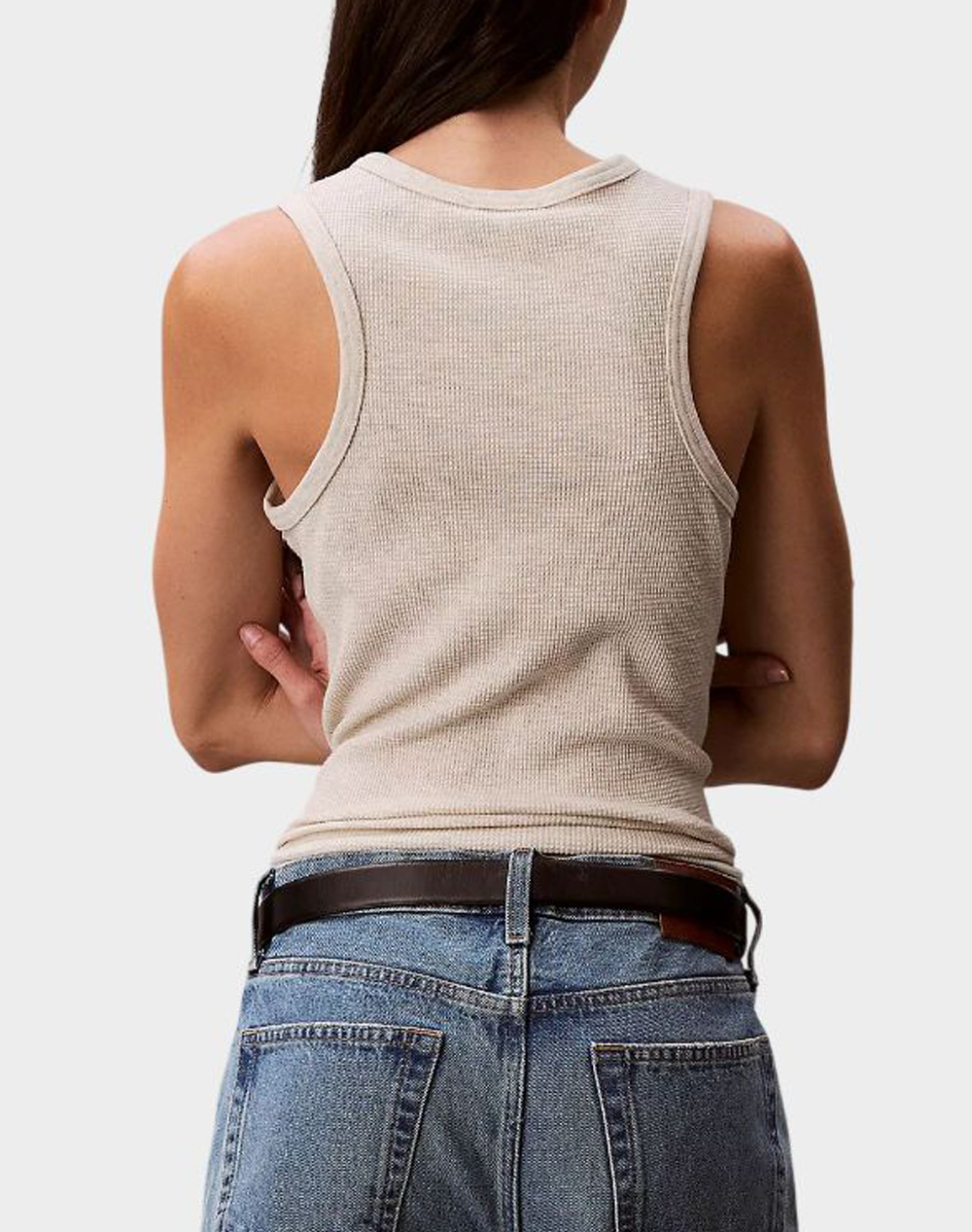 CALVIN KLEIN JEANS SL MONOGRAM PATCH WAFFLE RACER T