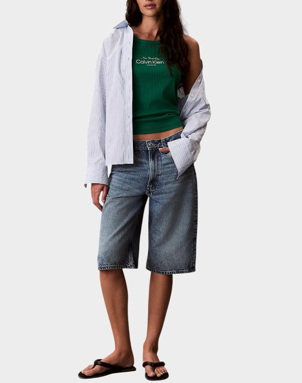 CALVIN KLEIN JEANS CONTOUR 2X2 RIB GRAPHIC TANK