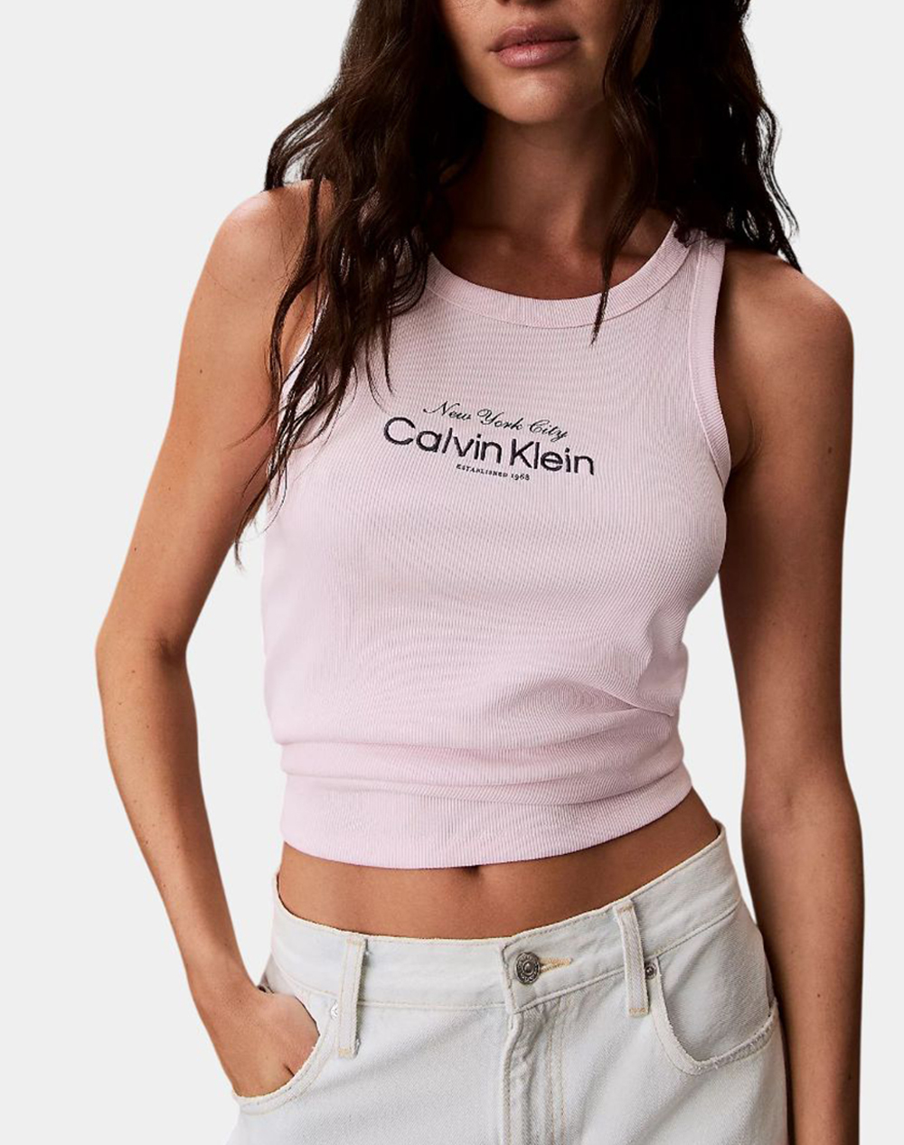 CALVIN KLEIN JEANS CONTOUR 2X2 RIB GRAPHIC TANK