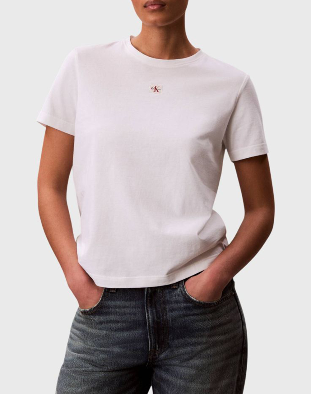 CALVIN KLEIN JEANS SS WOVEN LABEL CLASSIC FIT TEE