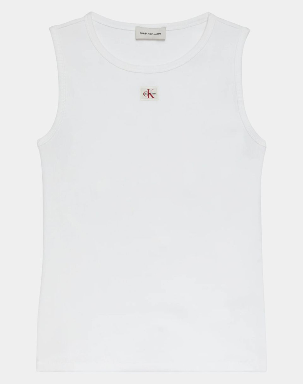 CALVIN KLEIN JEANS SL WOVEN LABEL 2X2 BABY RIB CUTO