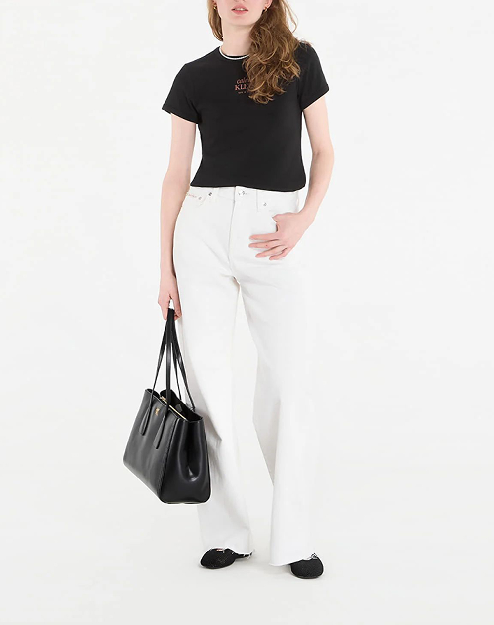 CALVIN KLEIN JEANS SS 2X2 BABY RIB LOGO BABY TEE