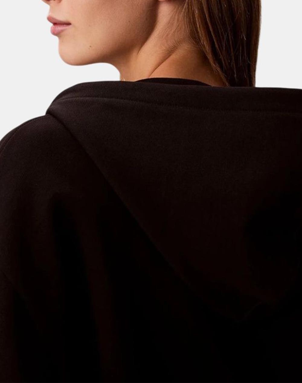 CALVIN KLEIN LS MONOGRAM TERRY CROP RELAXED F