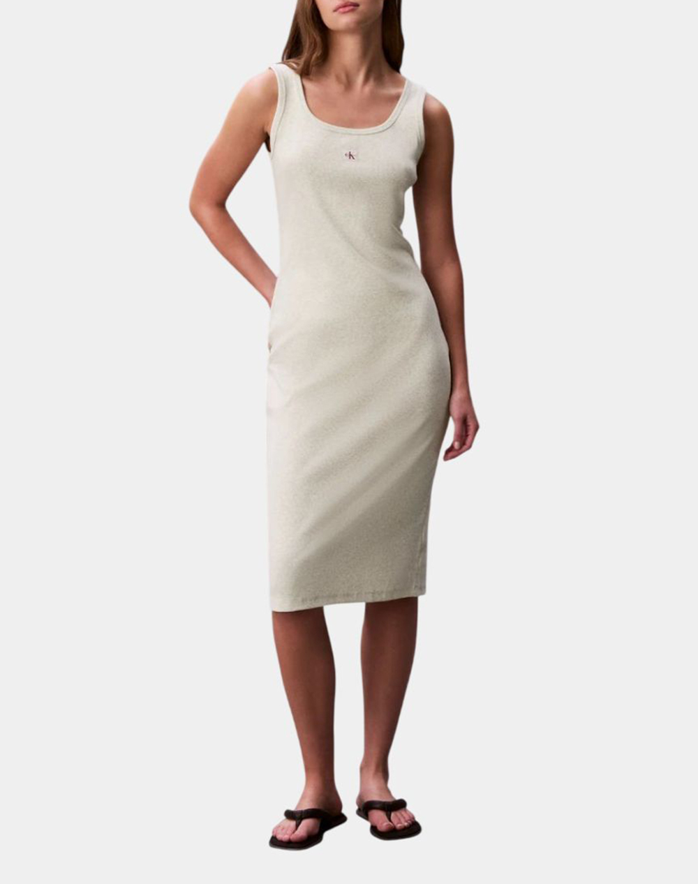 CALVIN KLEIN JEANS SL BABY RIB WOVEN LABEL SQUARE N