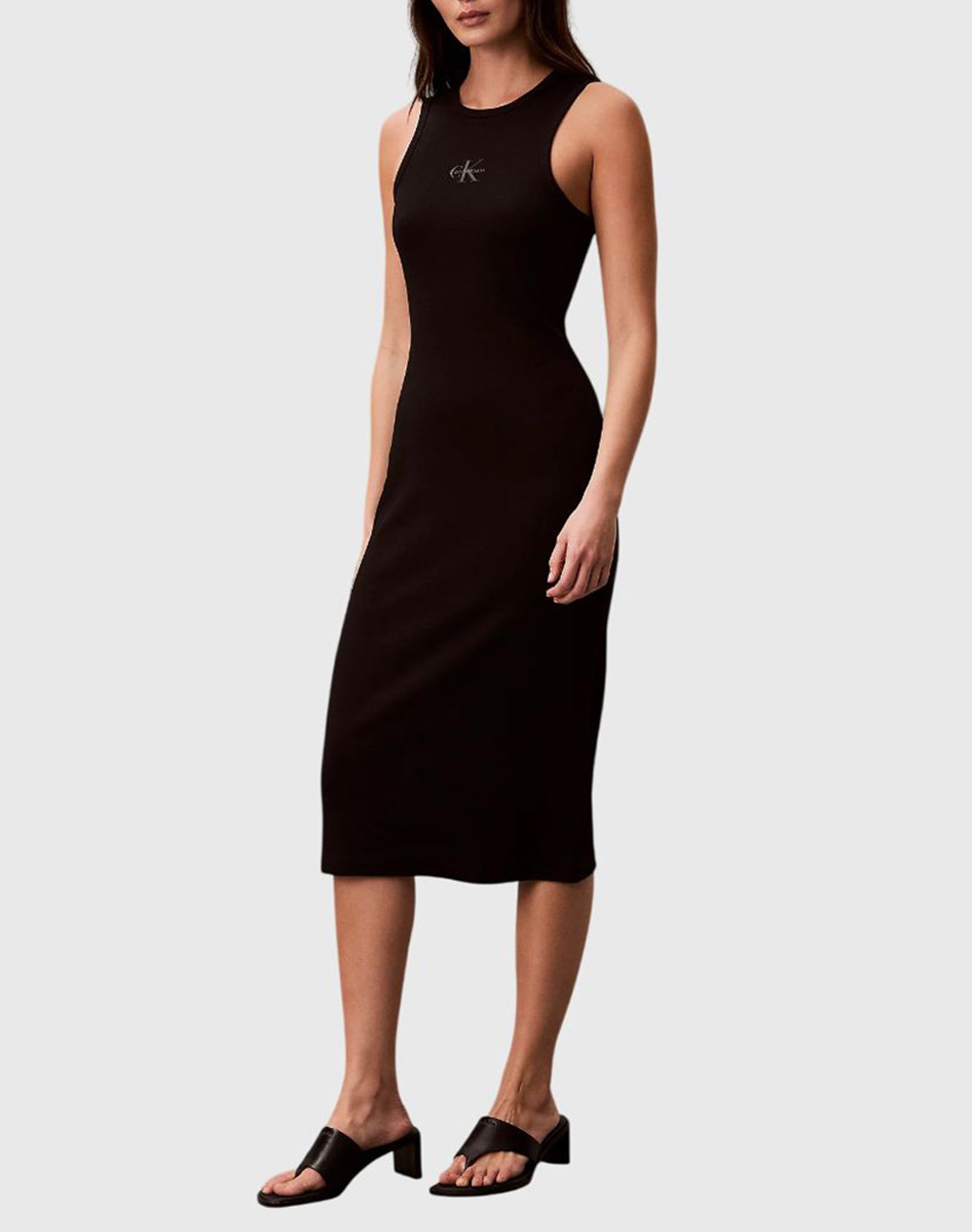 CALVIN KLEIN JEANS SL MONOLOGO BABY RIB TANK MIDI D