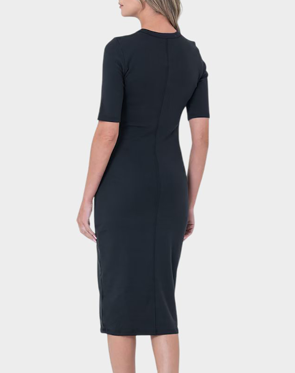 CALVIN KLEIN JEANS HS CTN CONTOUR 1X1 RIB MIDI DRES