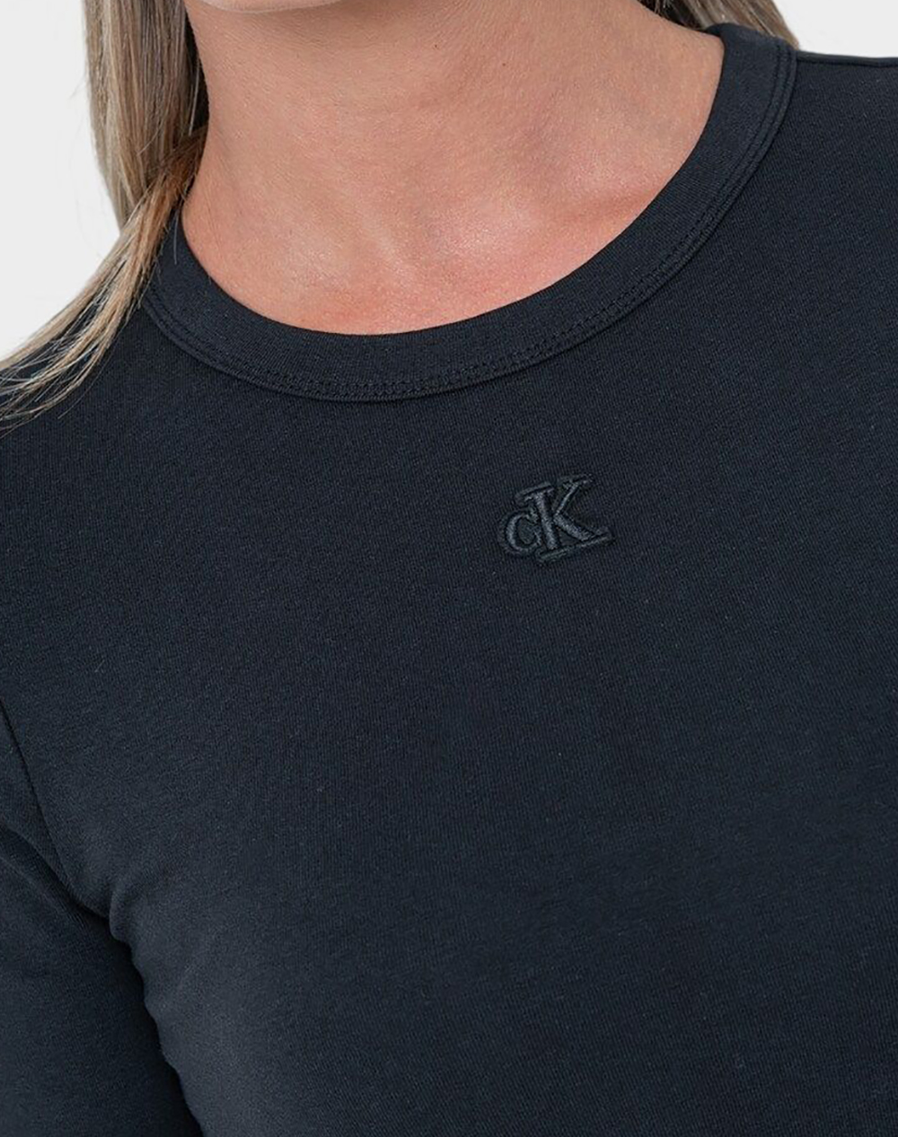 CALVIN KLEIN JEANS HS CTN CONTOUR 1X1 RIB MIDI DRES