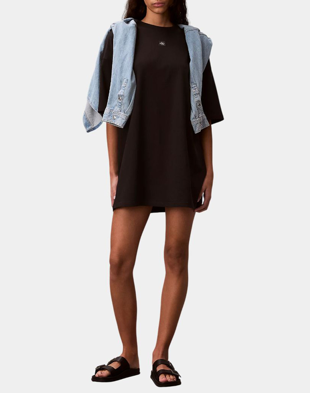 CALVIN KLEIN JEANS SS WOVEN LABEL OVERSIZED TEE DRE