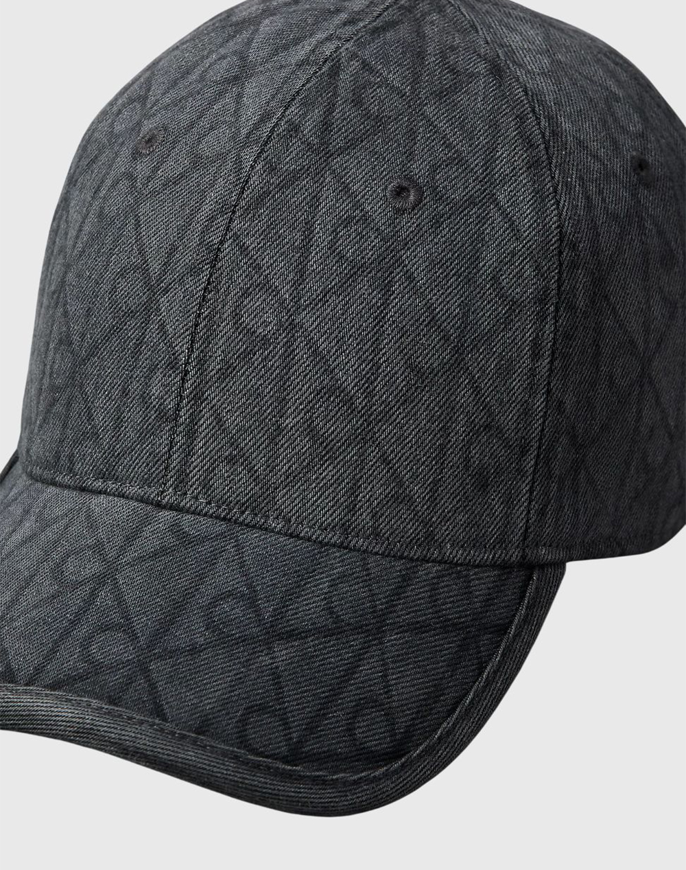 CALVIN KLEIN JEANS DENIM EMBLEM BURNOUT w PATCH CAP