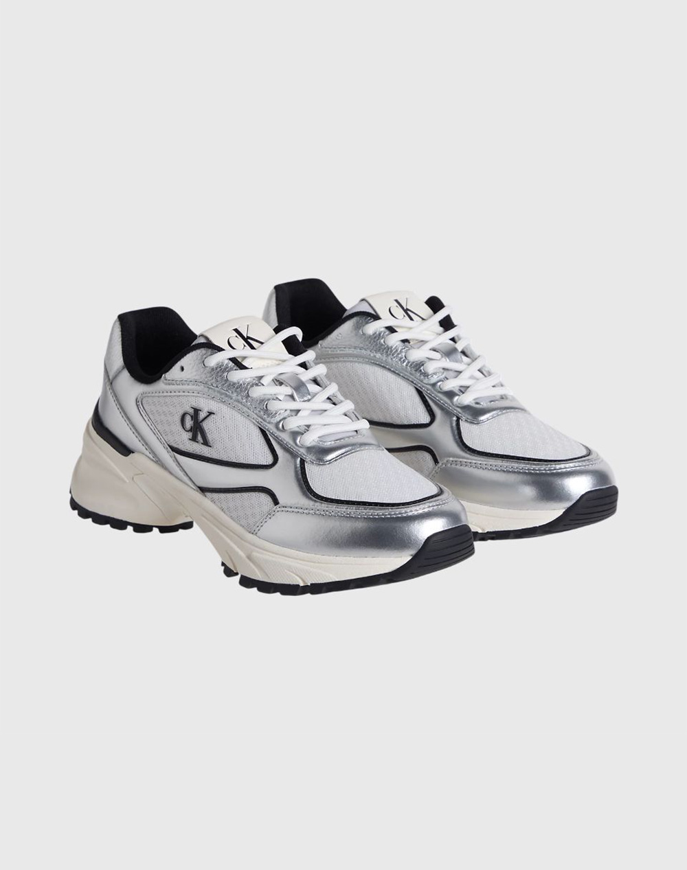 CALVIN KLEIN JEANS HIKE RUNNER LACE UP MESH MIX MET