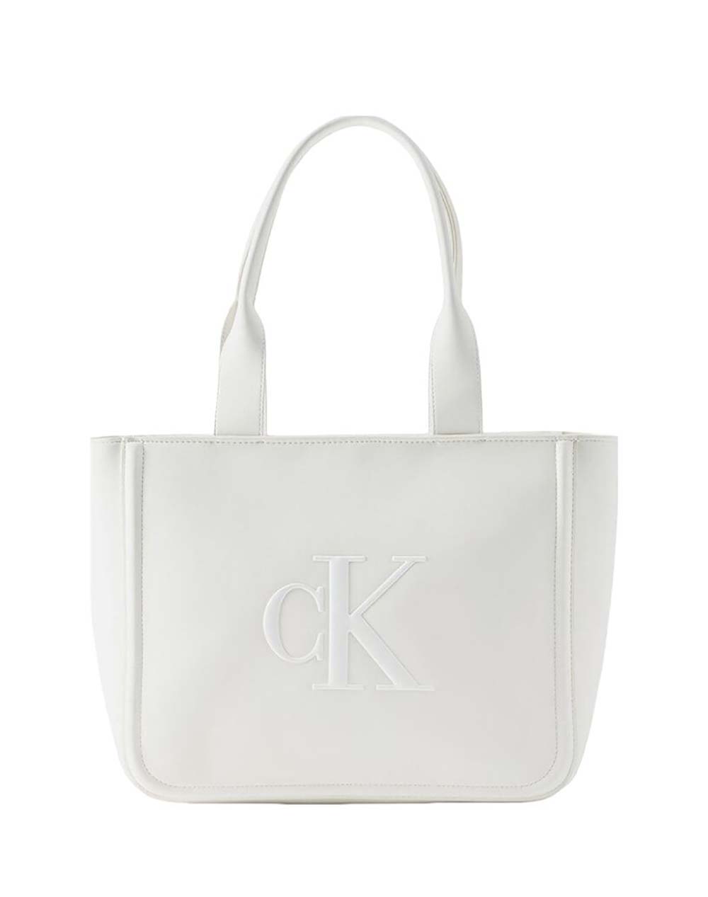 CALVIN KLEIN RAISED CK MEDIUM TOTE