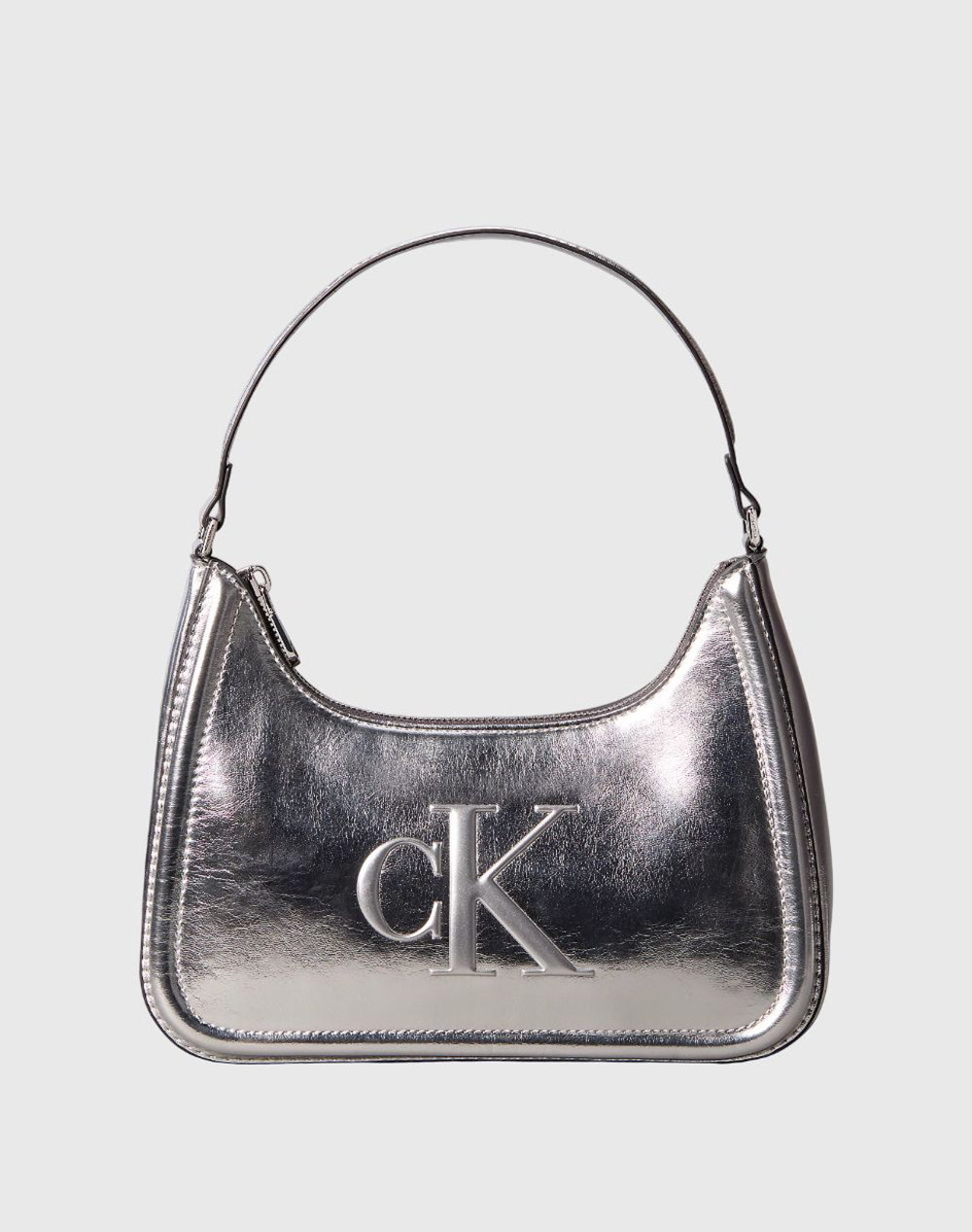 CALVIN KLEIN JEANS BOLD CK METALLIC SHOULDER BAG